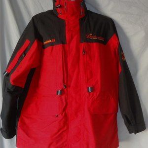 Men's Michael Andretti 39 Jacket Red & Black Hidden Hood Medium
